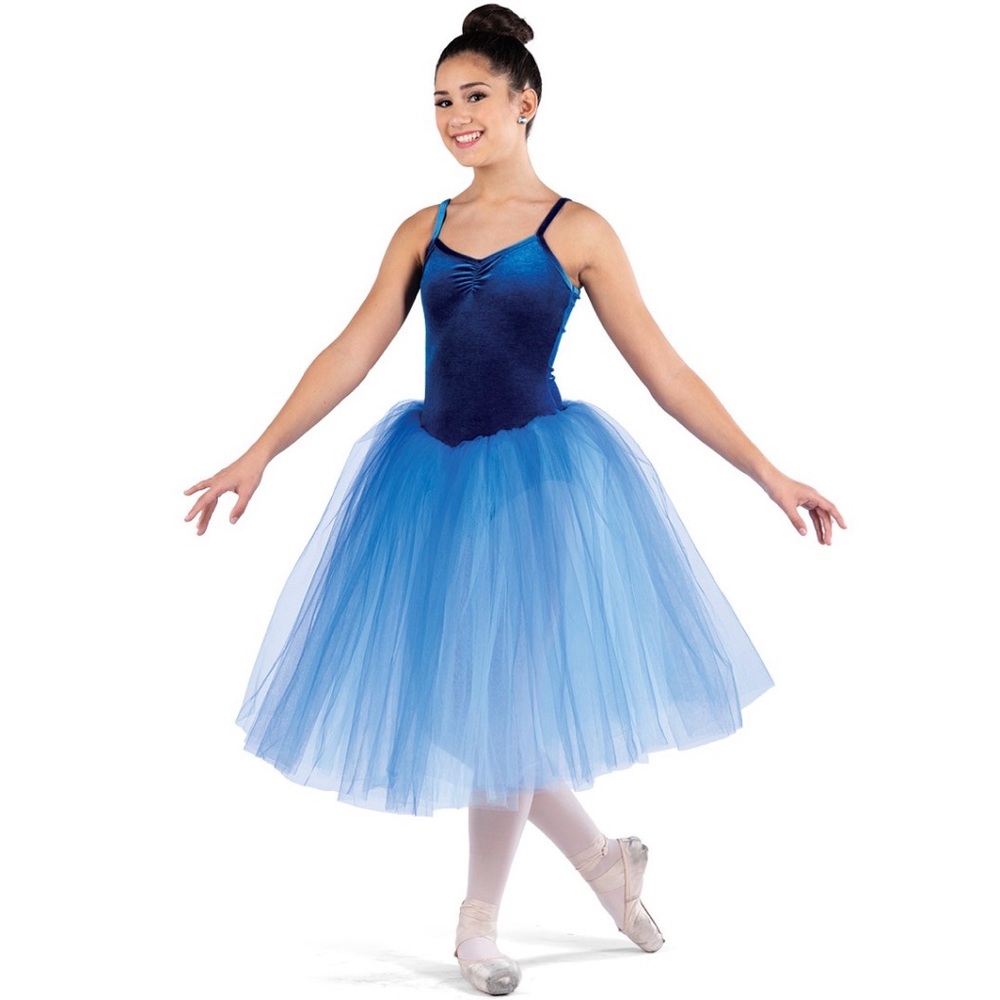A wish come true navy velvet and tulle ballet dress, medium adult